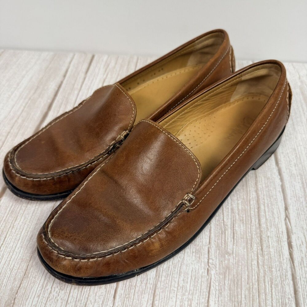 Cole Haan Shoes Mens Size 9 Brown Leather Loafers Slip On Business Classic